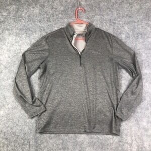Eddie Bauer Men's Shirt Freedry Motion Performance ¼ Zip Long Sleeve Gray Medium